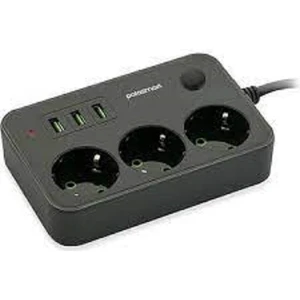 Akım Korumalı Priz 3*usb