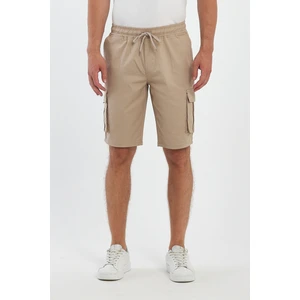 The Season Theseason Erkek Kargo Cepli Beli Lastikli Comfort Fit Pamuklu Esnek Kum Beji Şort