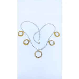 Elisi Takı Story Çeyrek Altın Uyumlu Kolye Ortası Yarımaltın Uyumlu Altın Kaplama Janjanlı Güneş Model