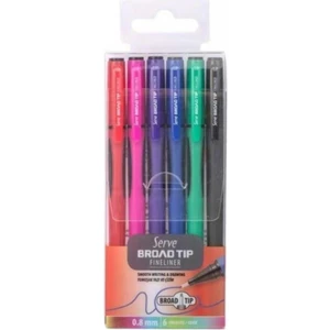 Broad Tip 0,8 Mm 6'lı Fineliner Kalem P171101