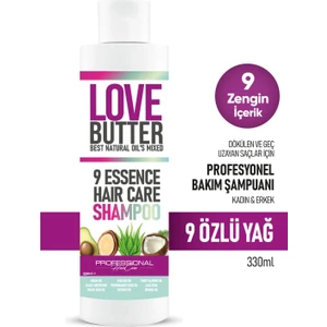 LOVEBUTTER ( 9 ) Özlü Saç Besleyici Komple Saç Bakım Şampuanı 330 ML