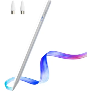 Universal Telefon Tablet iPad Beyaz Yumuşak Uçlu Stylus Pen Dokunmatik Kalem - AL4332 Beyaz