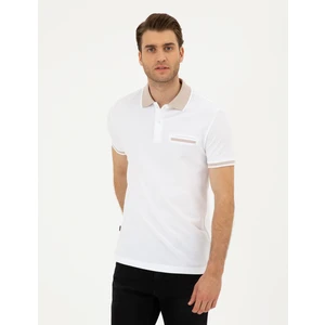 Pierre Cardin Erkek Beyaz Slim Fit Tişört 50296549-VR013