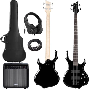 MBG-410BK-25AMP 4 Telli Bas Gitar ve 25W Amfi Gigbag Kulaklık Set