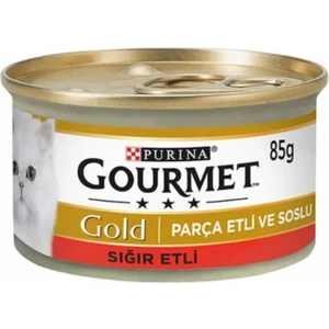 Gourmet Gold Parça Sığır Etli Konserve Kedi Maması 85 gr x 24 Adet