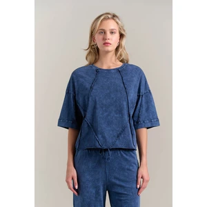 Kadın Parçalı T-Shirt Yıkamalı189