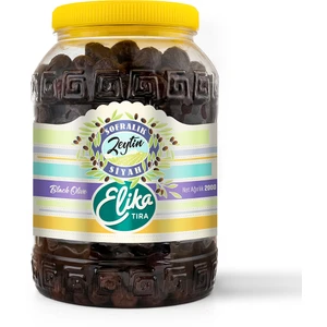Zeytin Taş Baskı Iri Boy Doğal Siyah Salamura Zeytin 2 kg