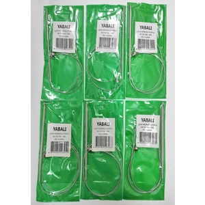 Atmaca Tuhafiye Yabalı Stoplu Şiş 60 Cm 6lı Set (2,5-3-3,5-4-4,5-5 Numaralar) Çelik Misinalı