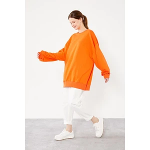 Levidor Oranj Bisiklet Yaka Oversize Sweat