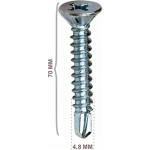 4,8 x 70 mm Yhb Matkap Uçlu Vida (50 Adet)