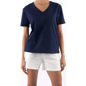 Basic V Yaka T-Shirt Kadın - Lacivert
