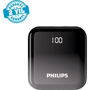 DLP2299 10000MAH 22.5W Çift Usb-A ve Type-C Çıkışlı Mini Cep Boy Powerbank Siyah Qc Pd Destekli Dijital Ekranlı Samsung Xiaomi Apple iPhone 13, 14, 15 Uyumlu