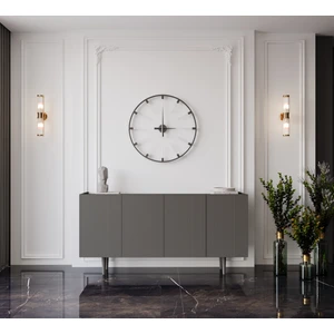 Capella Gri Mdf 4 Kapaklı Raflı 140 Lık Konsol