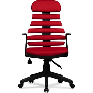 Ev ve Ofis Çalışma Sandalyesi Bilgisayar ve Yönetici Koltuğu Zebra Model Kırmızı