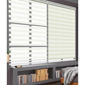 Binbir Perde Krem Düz Zebra Perde