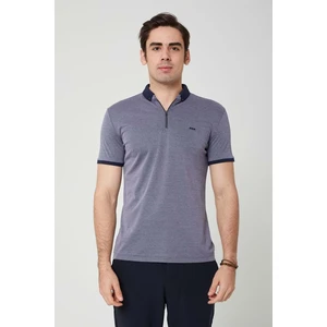 Triko Yaka Fermuarlı Polo Erkek Antrasit Tshirt