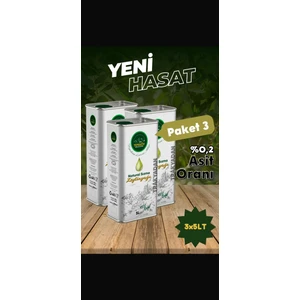 Naturel Sızma Soğuk Sıkım Zeytinyağı 3x5 Lt