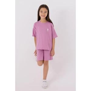 U.S. Polo Assn. Kız Çocuk Rose Bermuda Takım