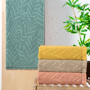 Modern Jakarlı Havlu 50X90 Cm-Yeşil