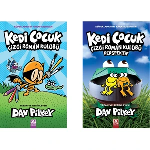 Kedi Çocuk: Çizgi Roman Kulubü - Kedi Çocuk: Çizgi Roman Kulübü Perspektif - 2 Kitap - Dav Pilkey