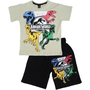 Jurassic World Baskılı T-Shirt Şort Takım