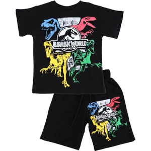 Jurassic World Baskılı T-Shirt Şort Takım