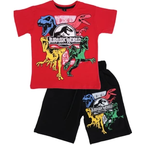 Jurassic World Baskılı T-Shirt Şort Takım