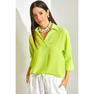 Kadın Yarasa Kol Ayrobin Gömlek