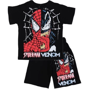 Spider-Man Baskılı T-Shirt Şort Takım