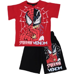 Spider-Man Baskılı T-Shirt Şort Takım