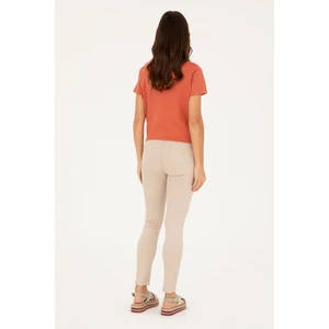 U.S. Polo Assn. Kadın Taş Toothpick Fit Kanvas Pantolon 50281692-VR049