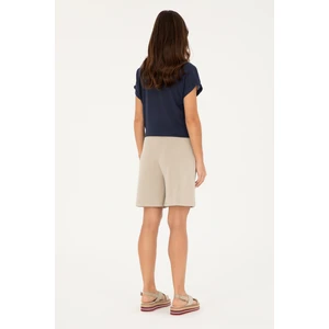 U.S. Polo Assn. Kadın Açık Haki Şort (Örme) 50282741-VR183