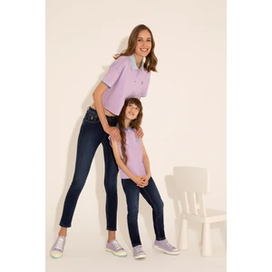 U.S. Polo Assn. Kadın Lila Tişört 50285879-VR034