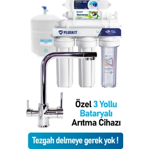 14 Aşama 8 L Çelik Tank 3 yollu bataryalı Su Arıtma Cihazı