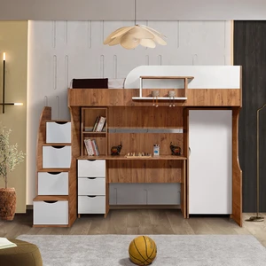 Ranza, Litera Ranza Dolap Masa - Koyu Ceviz/Beyaz