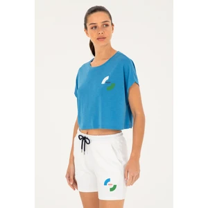 U.S. Polo Assn. Kadın Saks Tişört 50284353-VR045