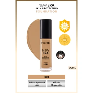 New Era Skin Protecting Spf 50 Nemlendirici Etkili Hyaluronik Asitli Fondöten - 180 Dark Honey