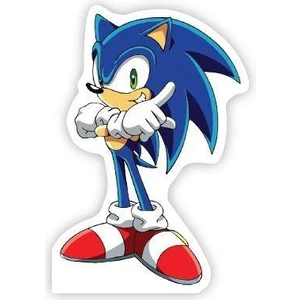 Parti Dükkanım Sonic Boom Kirpi Ayaklı Pano 34X23 cm