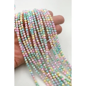 Ebruli Boncuk Doğal Renkli Sedef Boncuk Takı Yapımı Aksesuar Bead (1 Dizi)