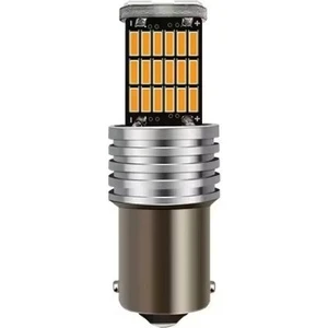 Eraks Car Accesories Oto Stop Sinyal Geri Vites Ampulü 45 LED 93 PY21W Turuncu Çapraz Tırnak