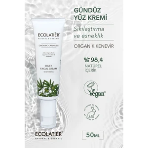 Nemlendirici Yüz Bakım Kremi Sıkılaştırıcı Gündüz Kremi Organik Kenevir Yaşlanma Karşıtı Krem, 50 ml
