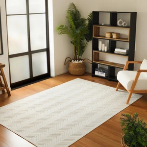 Kaşmir Halı 7/24 Sierra Almeria Krem 200X290 cm Salon Mutfak Halısı Yolluk Kilim