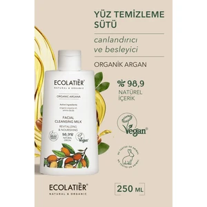 Yüz Sütü Canlandırıcı Besleyici Organik Argan, Kuru Hassas Cilt Temizleyici 250 ml /Facial Cleansing Milk