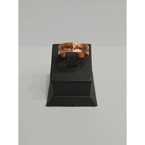 Elden Eve Bakır Nazar Duası Yazılı Bakır Yüzük 6mm LZRY0008-1