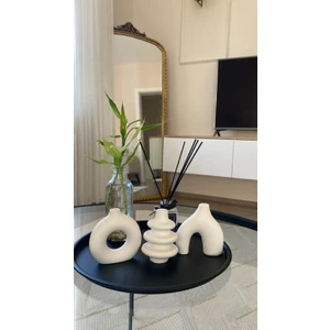 Concept 10 cm Minimal Vazo Set 3'lü Bohem Biblo Minyatür Dekoratif Vazo