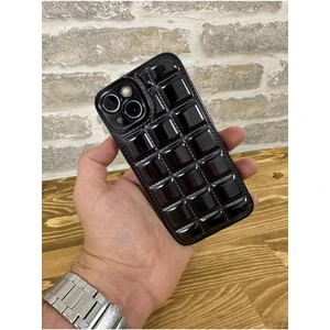 Vip Case Iphone 13 Vivid Uyumlu Kabartmalı Dikiş Detaylı Baklava Desenli Parlak Vivid Kılıf