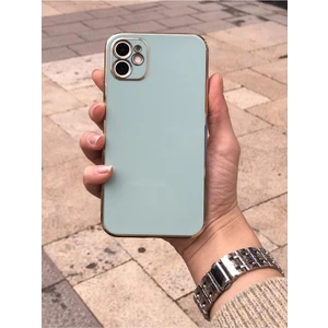 Vip Case Iphone 11 Parlak Kenarlı Gold Detaylı Soft Bark Kılıf (12 Görünümlü)
