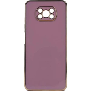 Vip Case Xiaomi Poco X3 ve X3 Pro Uyumlu Gold Kenarlı Parlak Kamera Korumalı Yumuşak Silikon Bark Kılıf