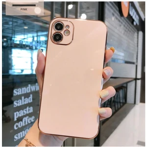 Vip Case Iphone 11 Parlak Kenarlı Gold Detaylı Soft Bark Kılıf (12 Görünümlü)