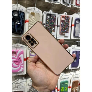 Vip Case Redmi Note 11 Pro ve Redmi Note 12 Pro (4g) Uyumlu Gold Kenarlı Parlak Kamera Korumalı Yumuşak Silikon Bark Kılıf